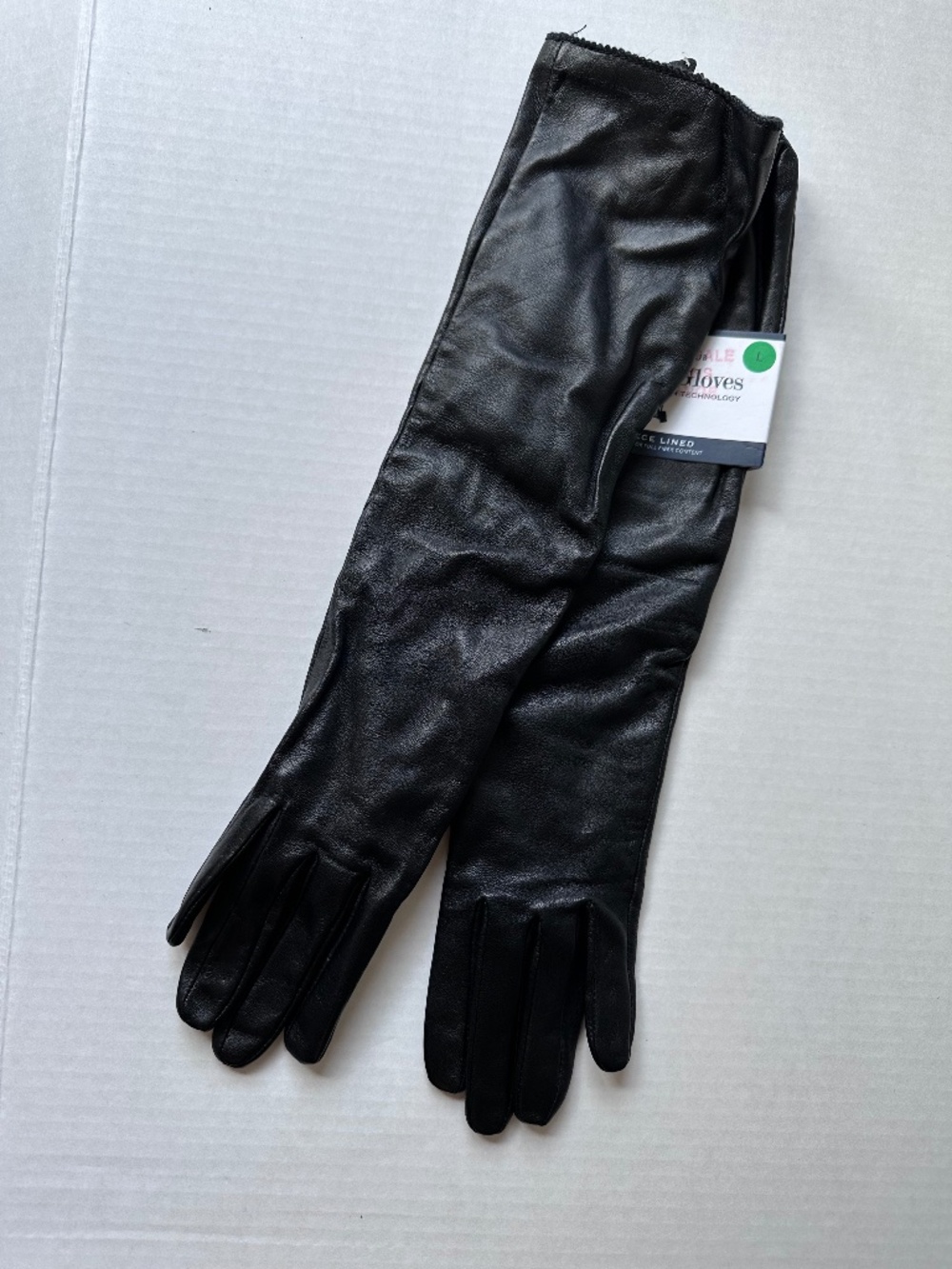 Charter Club Elbow Length Leather Gloves Size Large NWT Opera Gala Event